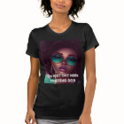 I'M JUST OUT HERE TRUSTING GOD LADIES SLIM TSHIRT