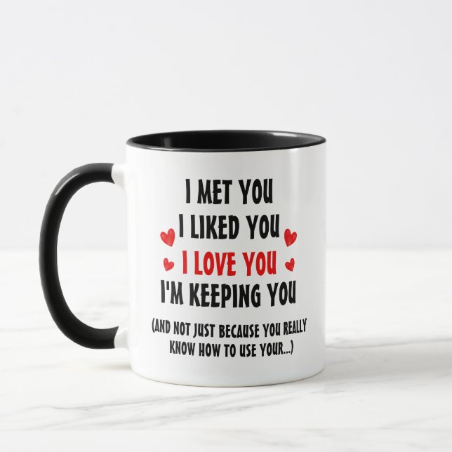 I'm Keeping You Personalized Valentine's Day Mug (Left)