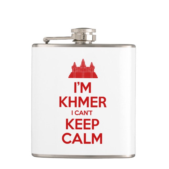 I'm Khmer I Can't Keep Calm Hip Flask (Front)