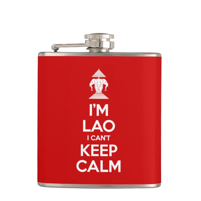 I'm Lao I Can't Keep Calm Hip Flask (Front)