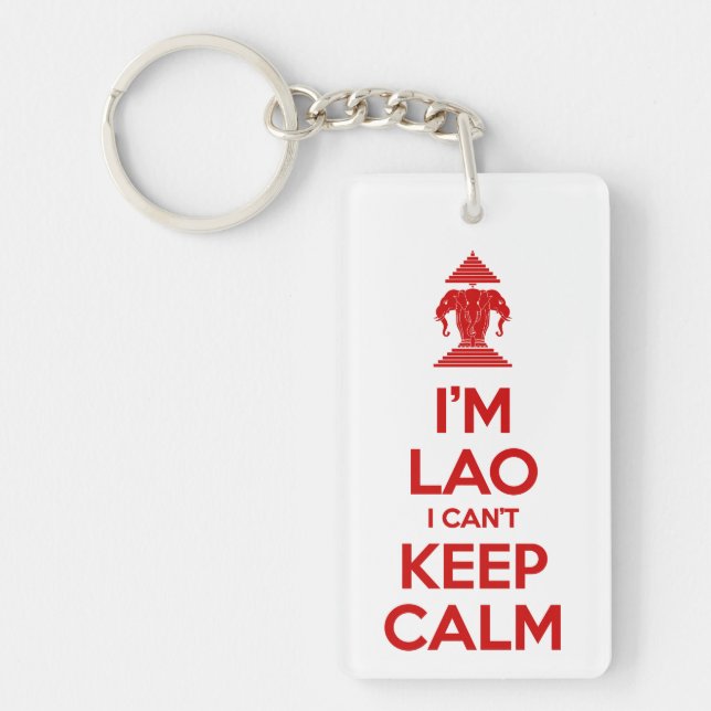 I'm Lao I Can't Keep Calm Keychain (Front)