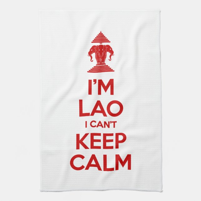 I'm Lao I Can't Keep Calm Kitchen Towel (Vertical)