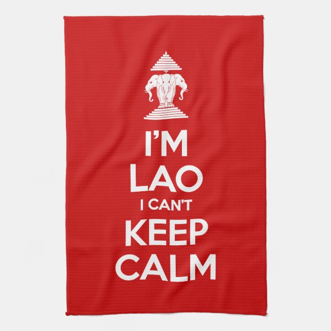 I'm Lao I Can't Keep Calm Kitchen Towel (Vertical)