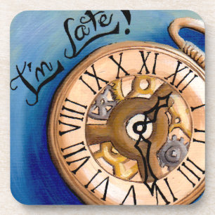 I'm Late Coaster Alice in Wonderland Coaster