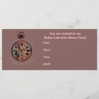I'm Late, I'm Late Belated Birthday Invitation