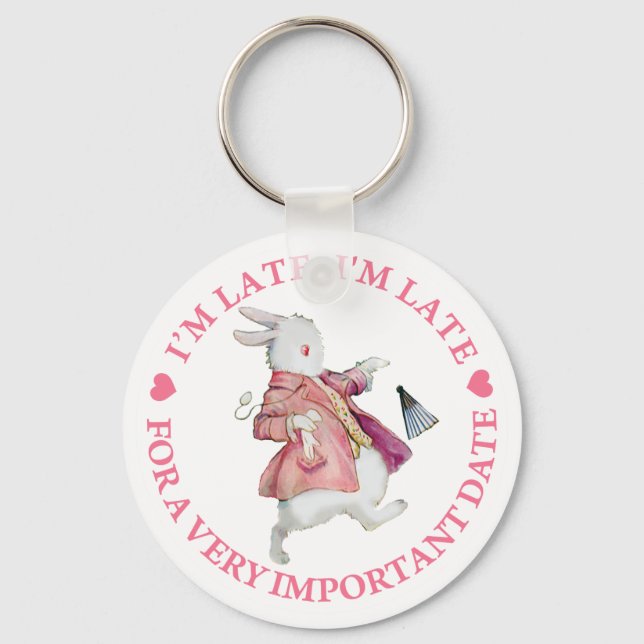 I'M LATE, I'M LATE KEYCHAIN (Front)