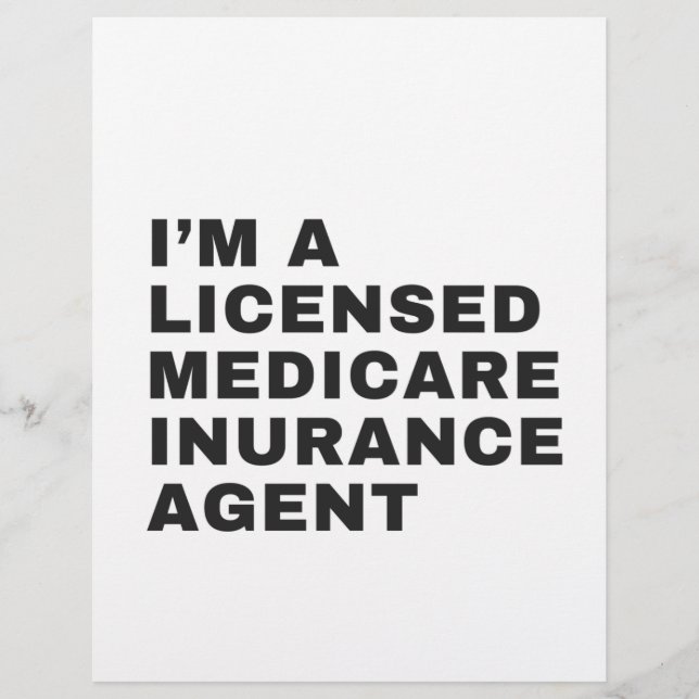 I'M LICENSED MEDICARE INSURANCE AGENT LETTERHEAD (Front)