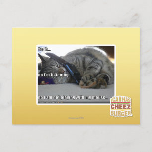 I'm listening postcard