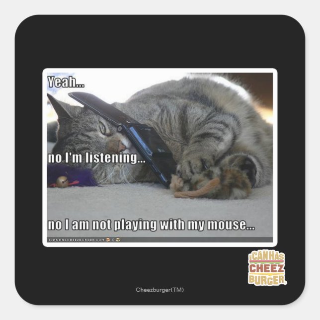 I'm listening square sticker (Front)