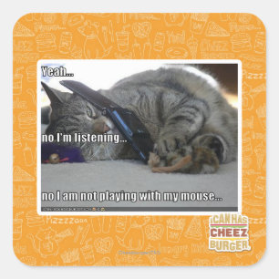 I'm listening square sticker