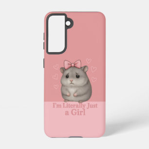 I'm Literally Just a Girl Sad Hamster Funny Girly Samsung Galaxy Case