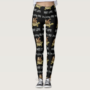 I'm Living My Best Life Sloth & Turtle Leggings