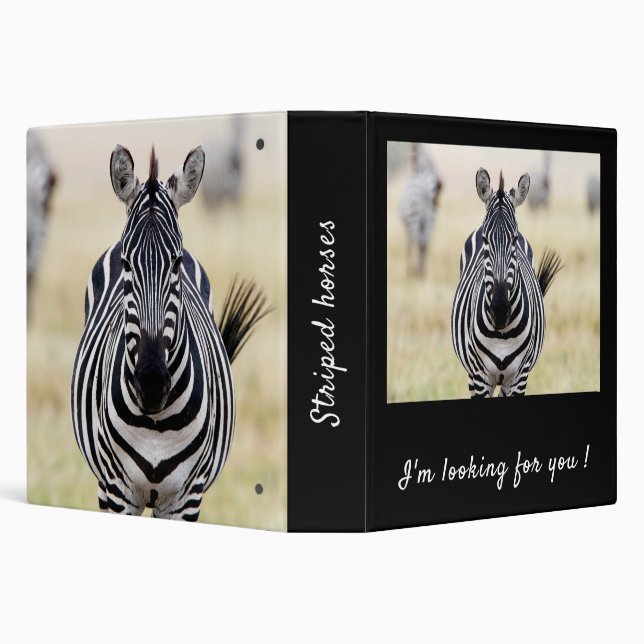 I'm looking for you Zebra photo with text Binder (Background)