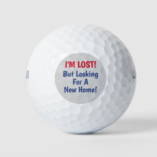 "I'm Lost" Funny, DIY Messages, Red & Blue, Vs 2 Golf Balls