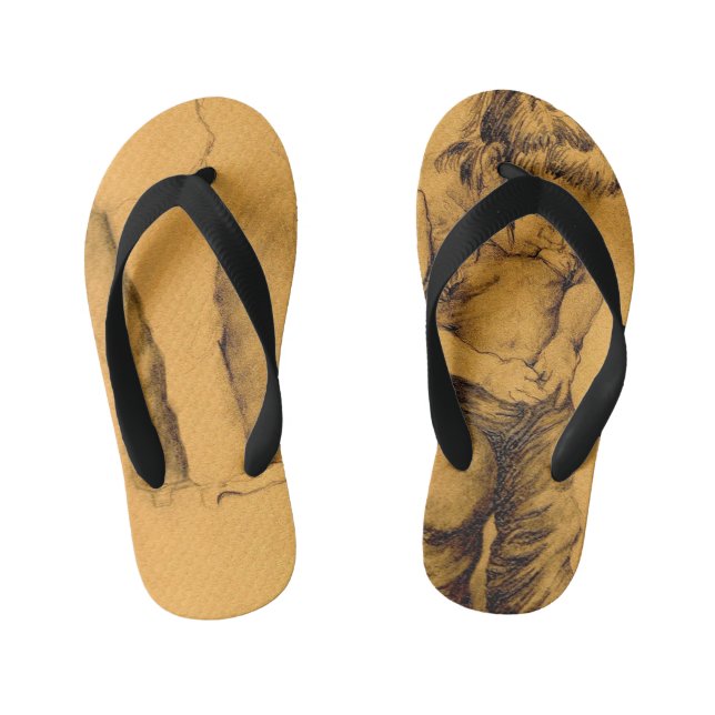 I'm Lost in Le Tianguie, Mexico Kid's Flip Flops (Footbed)