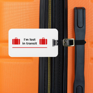 I'm Lost in Transit Double Suitcases Luggage Tag