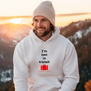 I'm Lost in Transit Travel Suitcase Light-Colour Hoodie