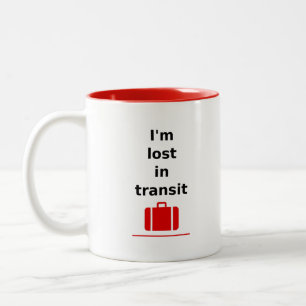I'm Lost in Transit Travel Suitcase Light-Colour Two-Tone Coffee Mug
