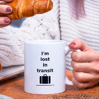 I'm Lost in Transit Travel Suitcase Light-Monotone