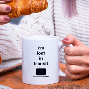 I'm Lost in Transit Travel Suitcase Light-Monotone Coffee Mug