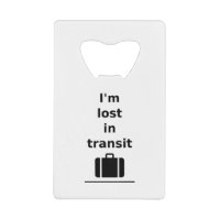 I'm Lost in Transit Travel Suitcase Light-Monotone
