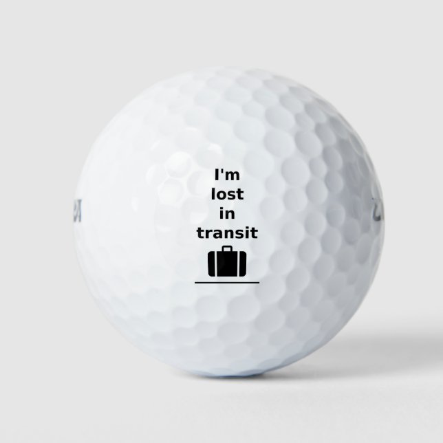 I'm Lost in Transit Travel Suitcase Light-Monotone Golf Balls (Front)