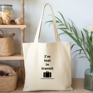 I'm Lost in Transit Travel Suitcase Light-Monotone Tote Bag