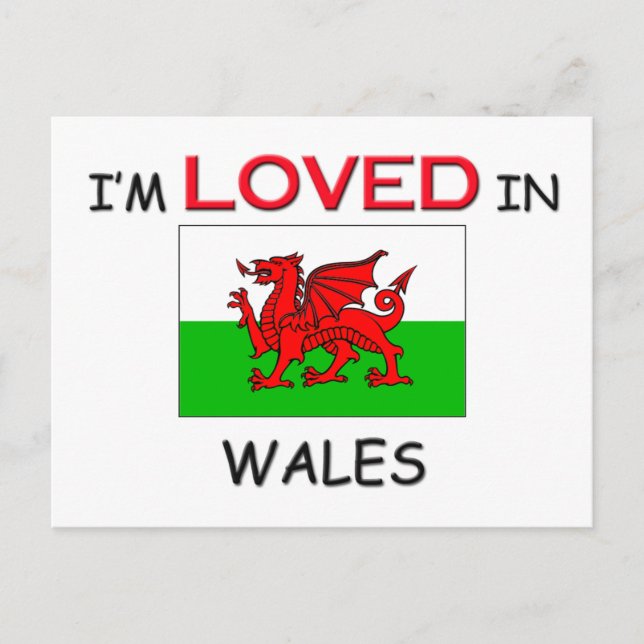 I'm Loved In WALES Postcard (Front)