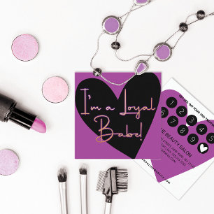 I'm Loyal Babe Gold Purple Black Heart Customer Loyalty Card