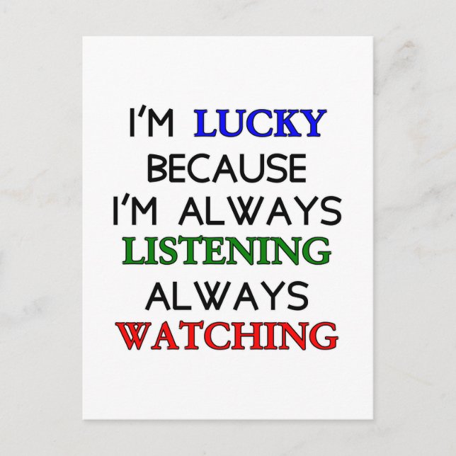 I'm Lucky Postcard (Front)