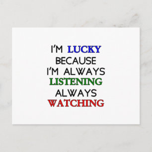 I'm Lucky Postcard