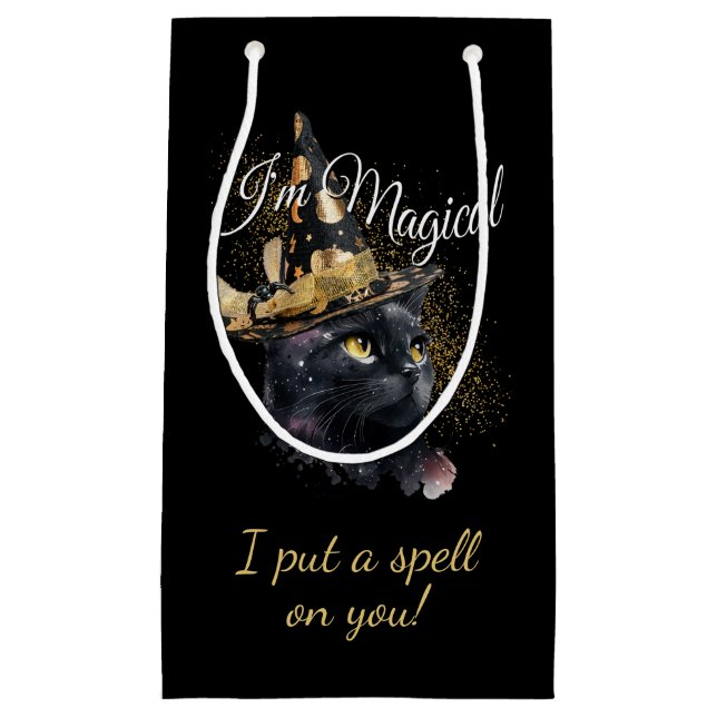 I'm Magical Black Cat Customizable Gift Bag (Front)