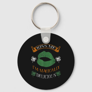 I'm Magically Delicious Shamrock Tee St.patrick's Keychain