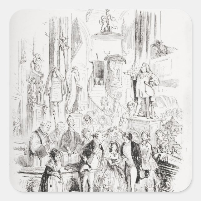 I'm Married Square Sticker (Front)