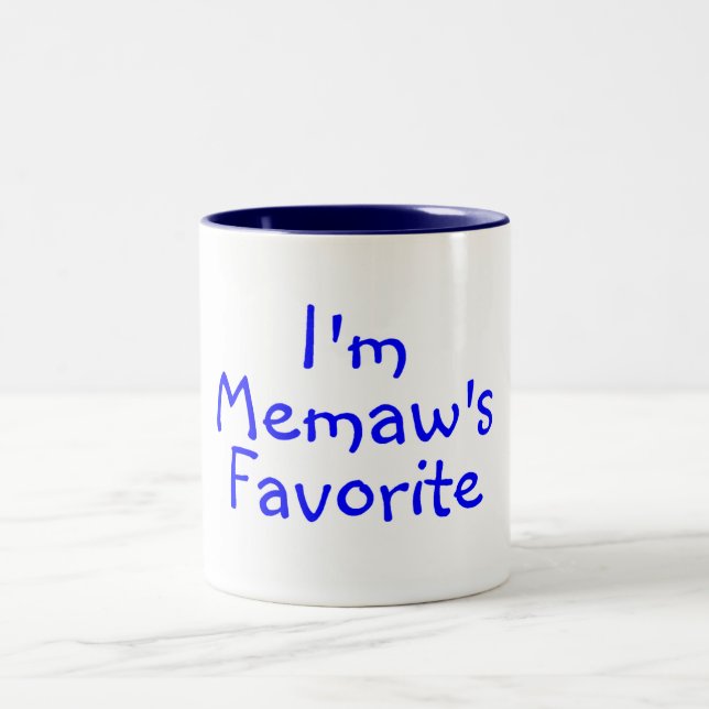 Im Memaws Favourite Blue Two-Tone Coffee Mug (Center)