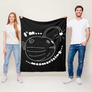 I'm Mesmerizing... The puffer-lamp-fish realized Fleece Blanket