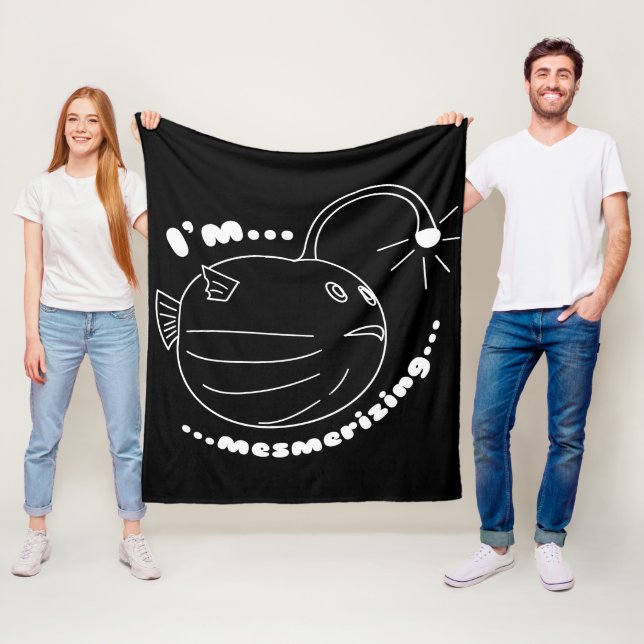 I'm Mesmerizing... The puffer-lamp-fish realized Fleece Blanket (In Situ)