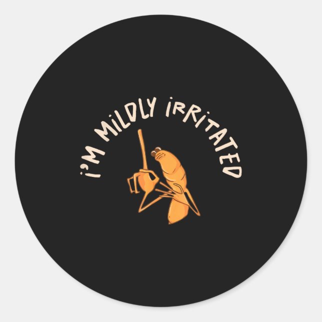 I'm Mildly Irritated Marcus Funny Worm Meme Mens W Classic Round Sticker (Front)