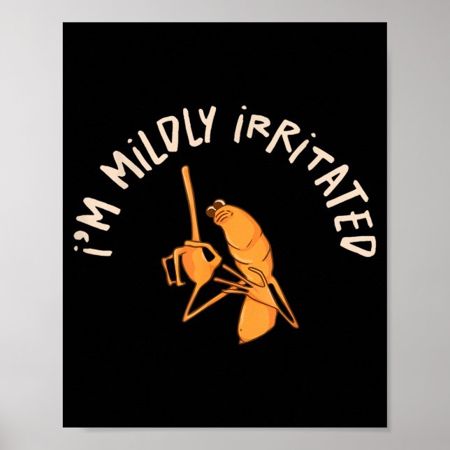 I'm Mildly Irritated Marcus Funny Worm Meme Mens W Poster (Front)