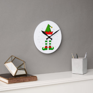 I'm Miniature Schnauzer Lover | Elf Christmas Round Clock