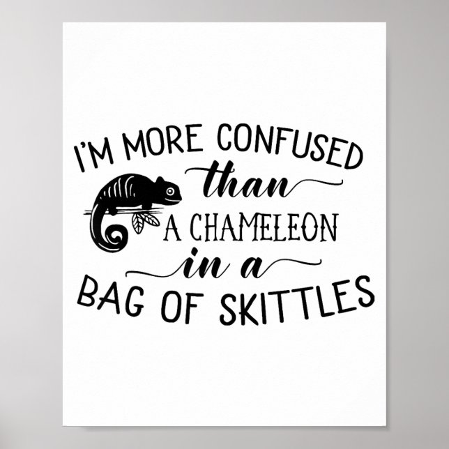 I'm More Confused Than A Chameleon In Bag Of Skitt Poster (Front)
