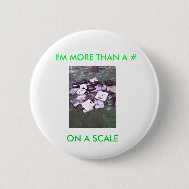 I'M MORE THAN A # ON A SCALE. 2 INCH ROUND BUTTON (Front)