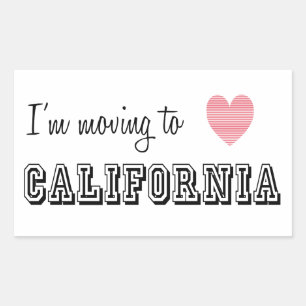 I'm Moving To California Sticker