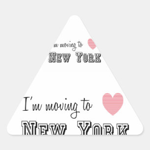 I'm Moving To New York Triangle Sticker
