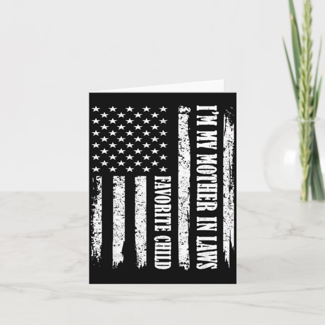 I'm My Mother In Law's Favorite Child Sarcastic Co Card (Front)