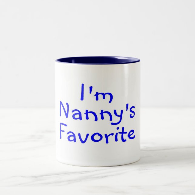 Im Nannys Favourite Blue Two-Tone Coffee Mug (Center)