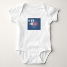 I'm New Here Pink Flower Blue Water Infant Floral