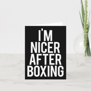 I'm Nicer After Boxing Funny Gym Saying Fitness Fa Card
