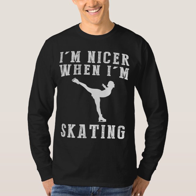 Im Nicer When Im Ice-Skating Funny Tee (Front)