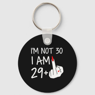 Im Not 30 I Am 29 Plus 1 Middle Finger Tee Women M Keychain